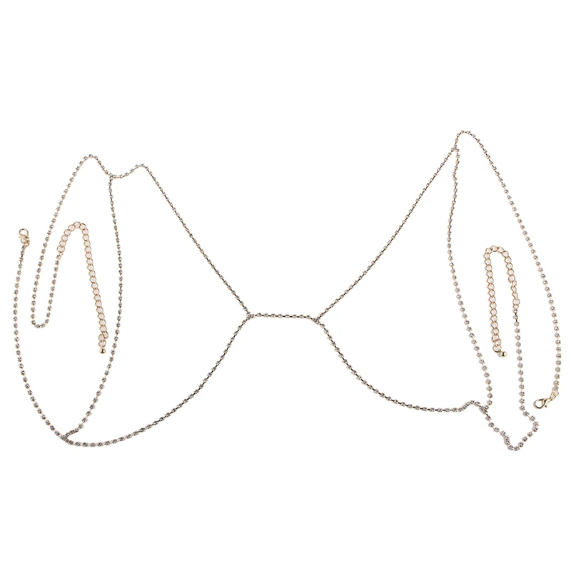 Хрустальный бюстгальтер Стразы упряжка кросс живот цепочка для тела на талию