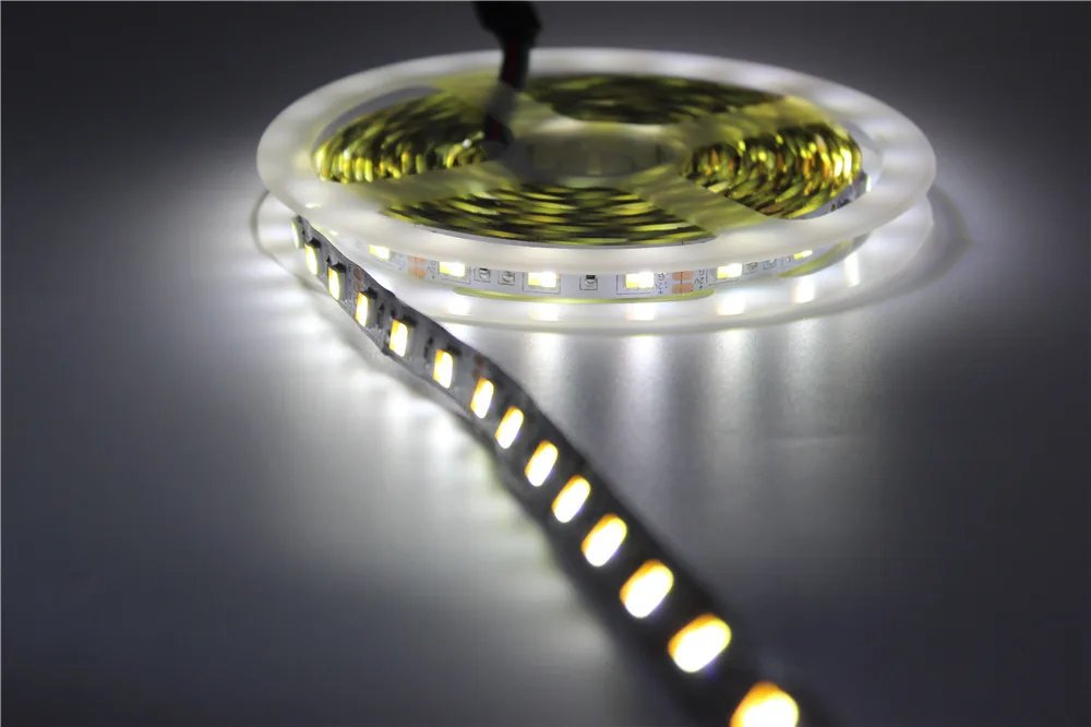 5mX Высококачественная Светодиодная лента 5050SMD WW + CW с регулируемой цветовой