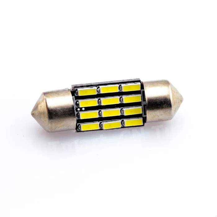 Автомобильная светодиодная гирлянда/купол 31/36/39/41 мм 4014 12 SMD теплый