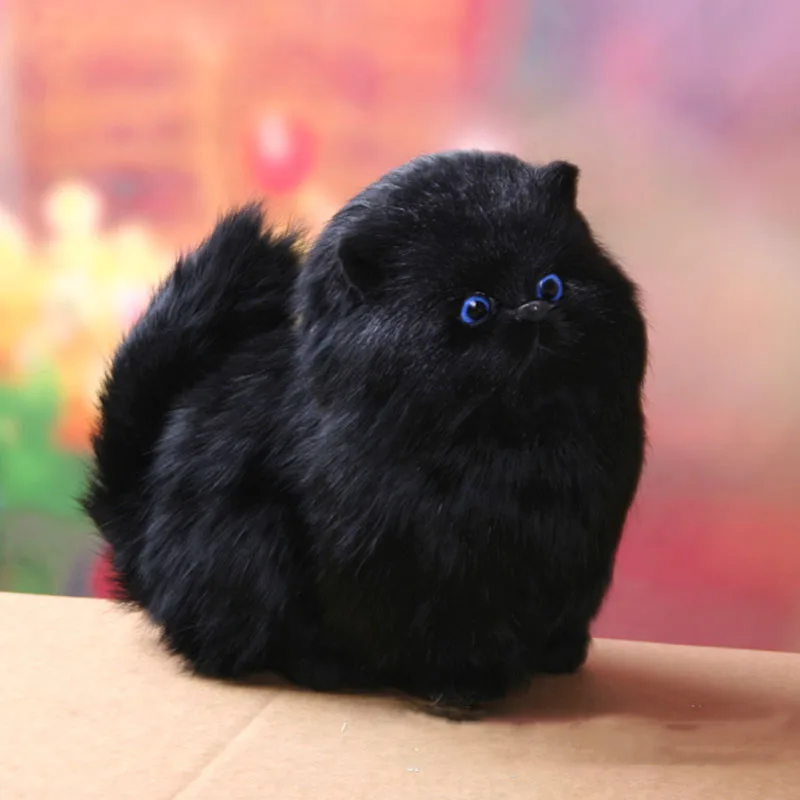 Имитация кошки плюшевые игрушки куклы kawaii кошки плюшевые мягкие игрушки животные куклы для детей дети девочки подарки украшение дома - Цвет: B