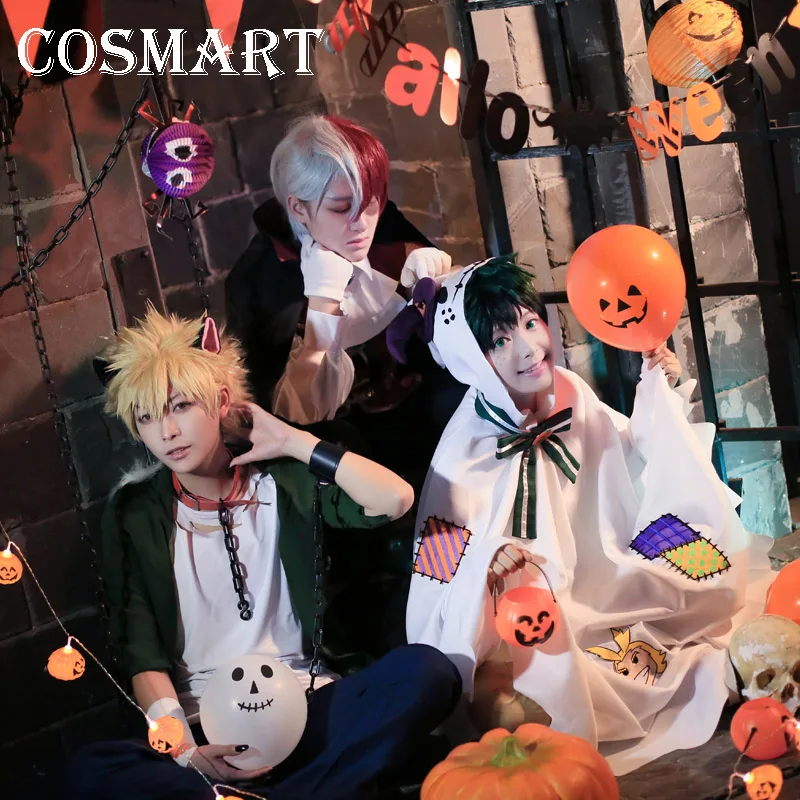 [Сток] Аниме Boku no MY HERO Academy figure Bakugou катсуки Хэллоуин версия Косплей костюмы унисекс Новинка