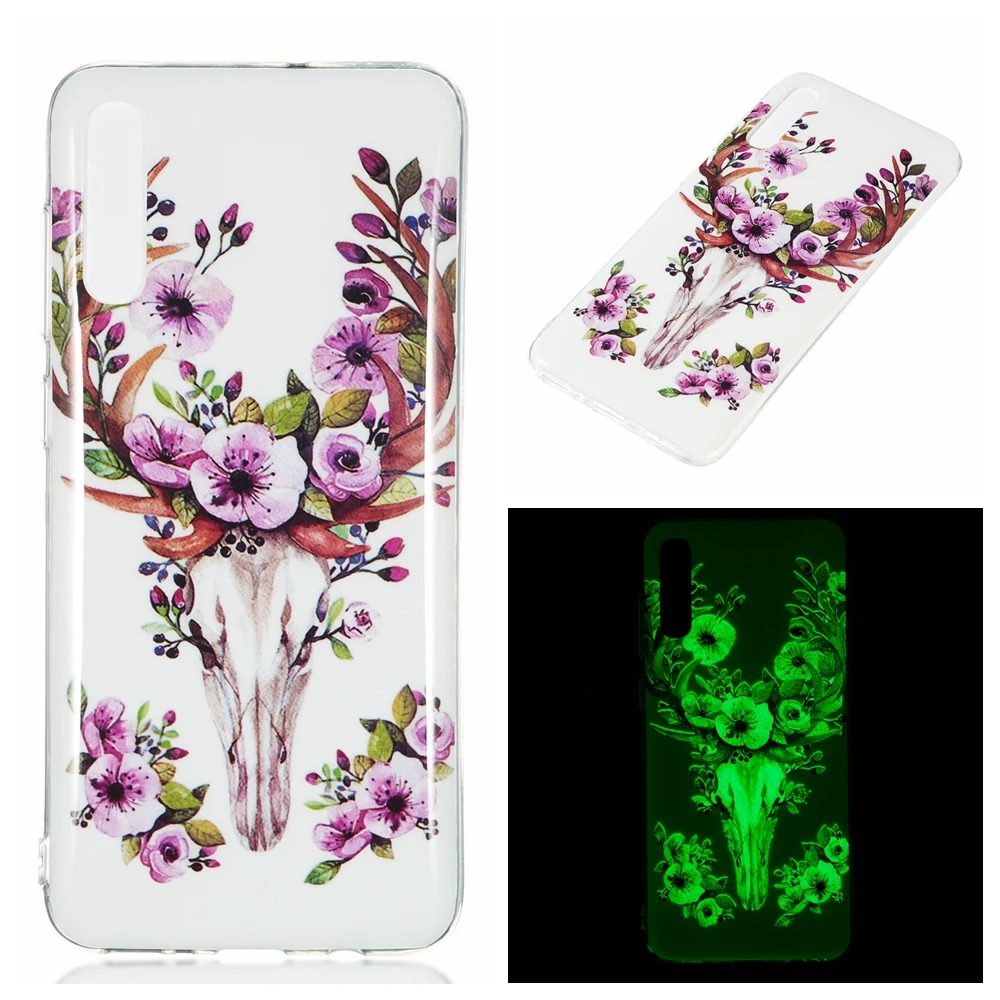 Luminous Phone Case For Samsung A20 A30 A40 A50 A70 M10 M20 M30 Protective Soft TPU Silicone Coque caso Global Back Cover etui |