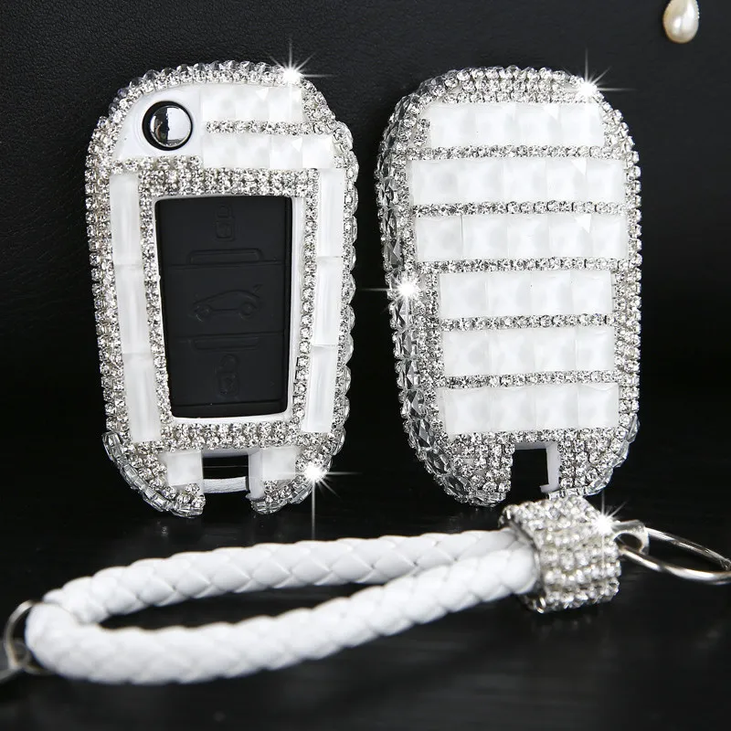 Роскошный Алмазный автомобильный чехол для ключей корпус ключа Peugeot 308 4008 5008 Citroen