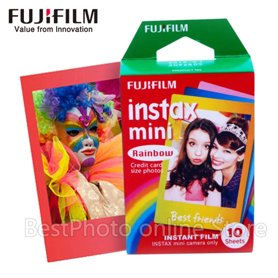10 листов Fujifilm Fuji Instax Mini 8 пленка Радужная мгновенная камера для 7s 7 50s 50i 90 25 dw Share SP-1