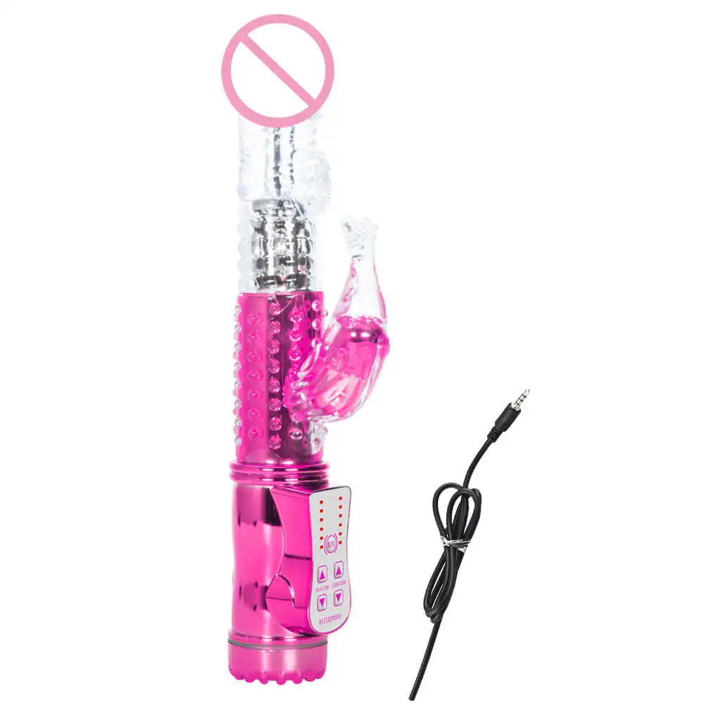 Мощный Вращающийся Массажер кролик с USB зарядкой водонепроницаемый анальный