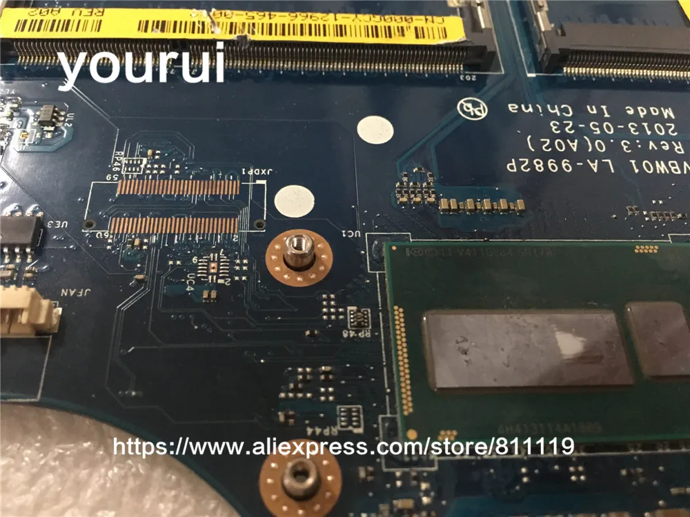 Материнская плата yourui 00GCY 000GCY VBW01 для ноутбука 15R 5537 материнская 1 6 ГГц HD Graphics