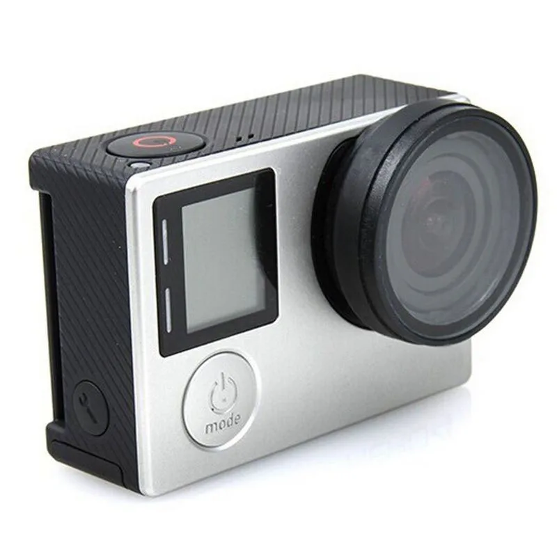 1 шт Анти-открытые линзы рамка защитная крышка объектива HR253 для GOPRO HERO 3+/4(черный