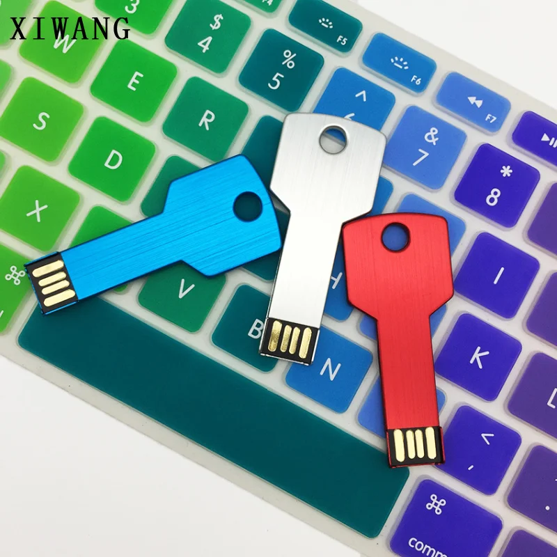 Usb флеш-накопитель 16 Гб в форме ключа, флеш-накопитель 32 ГБ, Водонепроницаемая usb флешка 2,0, металлическая ручка-накопитель 64 ГБ, браслет 4 ГБ 8 ГБ 128 ГБ, Подарочный логотип