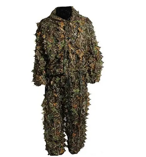 3D Ghillie Suit Leaf Woodland Camouflage Clothing Hunting Army Sniper Military Clothes and Pants for Jungle | Спорт и развлечения