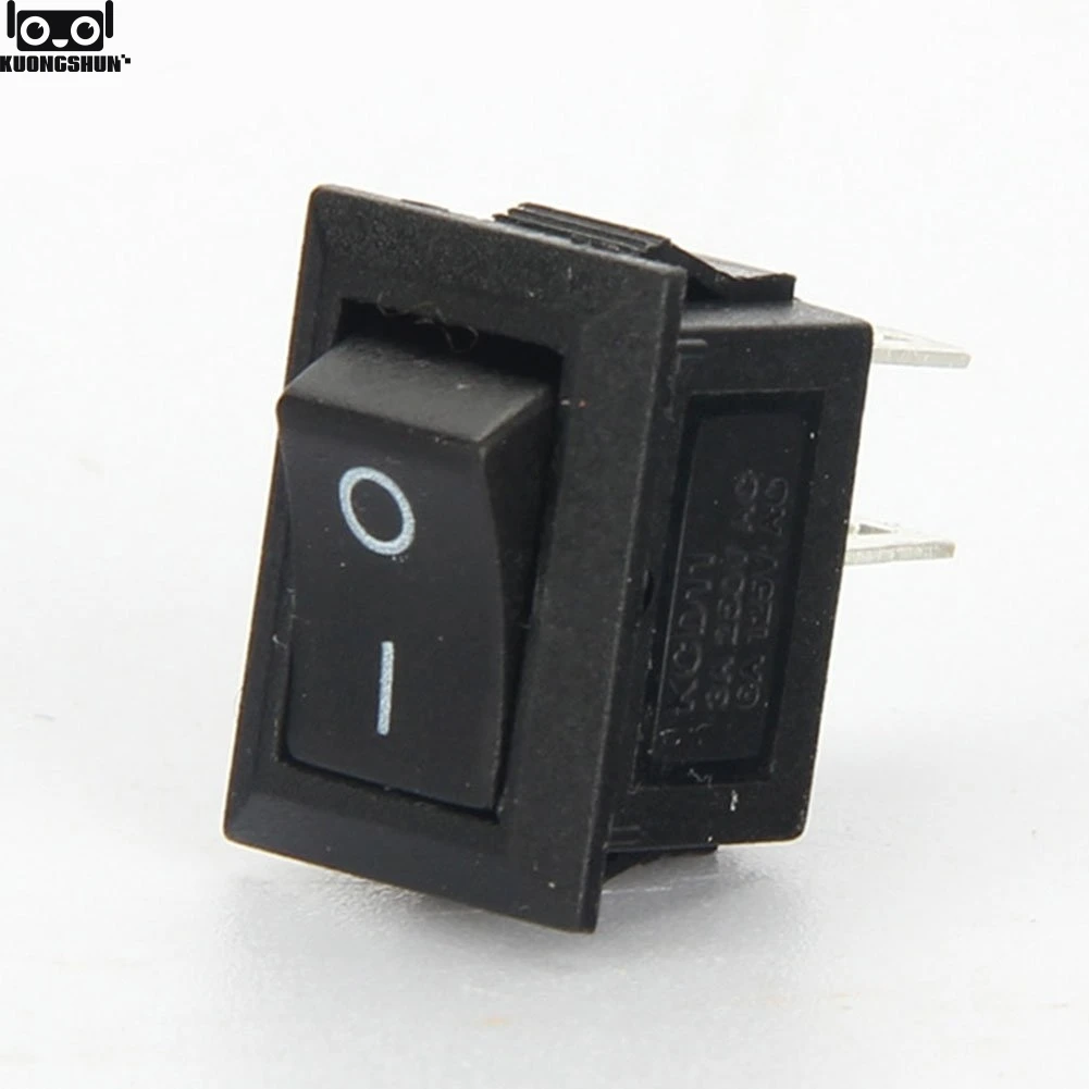 10 шт./компл. KCD11 AC 250V 3A 2 контактный ВКЛ./ВЫКЛ. Вход/выход SPST защелкивающийся мини