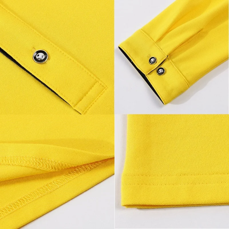 Мужская хлопковая рубашка поло с длинным рукавом и воротником|men polo shirt men|designer shirts