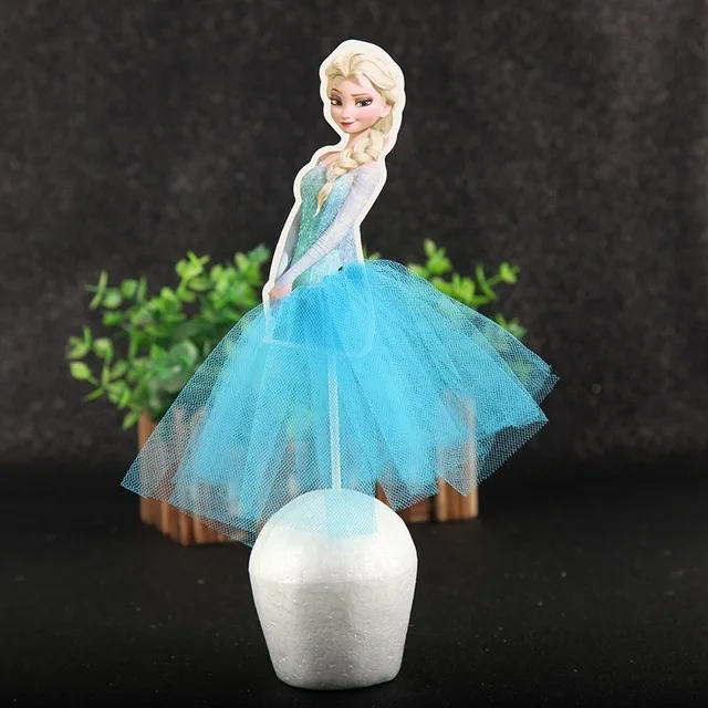 3pcs Elsa 3 шт./лот Замороженная Принцесса Тема 3 шт. кекс торт Топпер для девочек с днем рождения торт поставки - Цвет: 3pcs Elsa