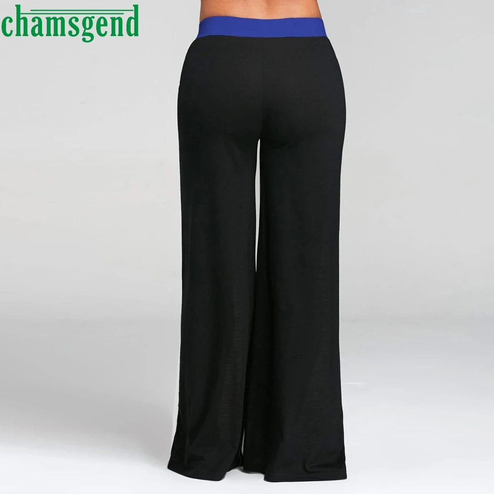 Брюки для йоги CHAMSGEND лоскутные штаны повседневные брюки со средней талией