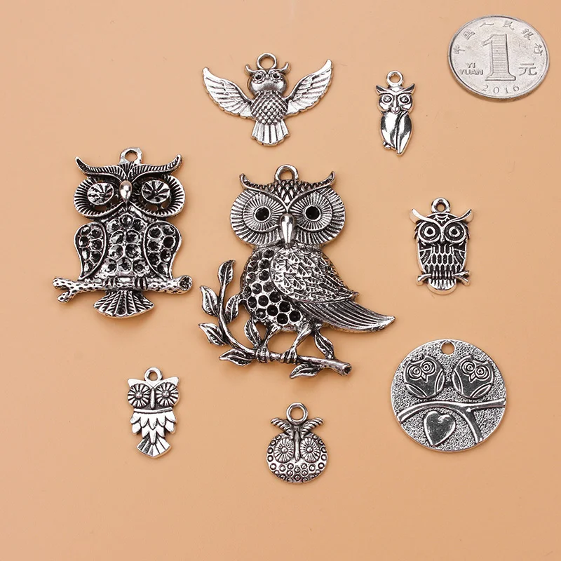 8 шт./лот 20 видов антикварных серебристых браслетов подвески крест из сплава