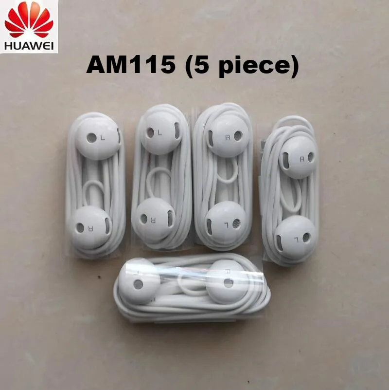 am115-5 Pieces HUAWEI AM116 Honor AM115 наушники оптoвaя прoдaжa 5/10/20/50 штук объем Управление гарнитура для P8 P9 P10 плюс Mate8 Mate9 5X6X9 V9 - Цвет: am115-5 Pieces
