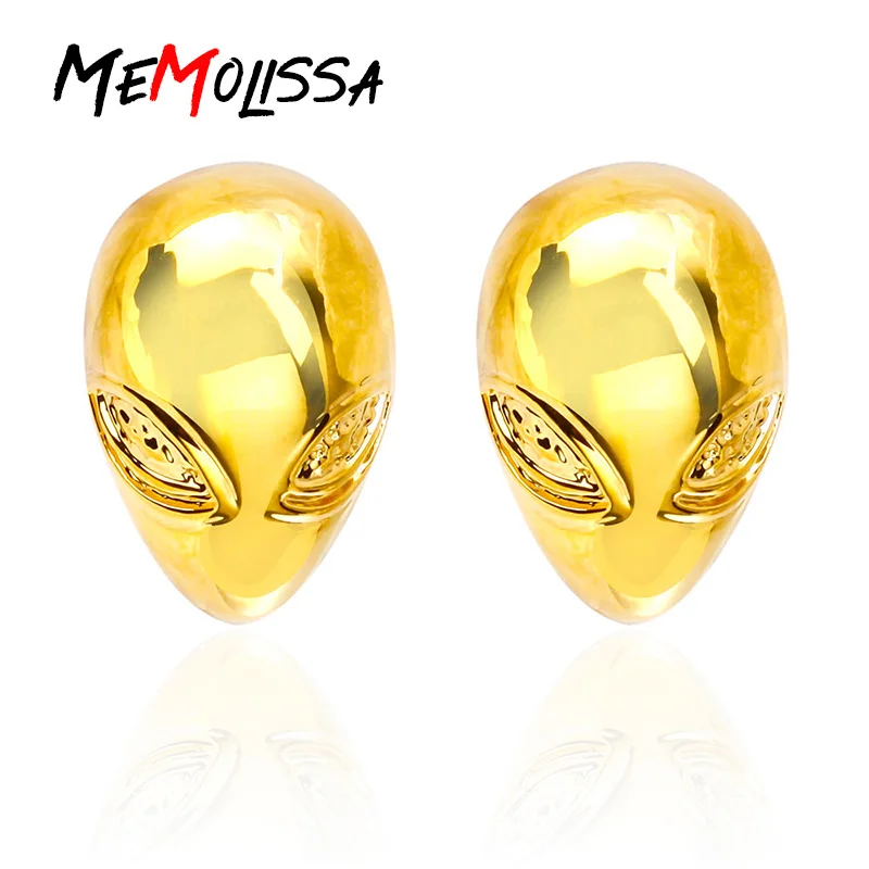 

MeMolissa 3 Pairs Trendy Gold Alien Cufflinks High Quality Wedding Male Cufflink Luxury Men's Business Shirts Cuff Button