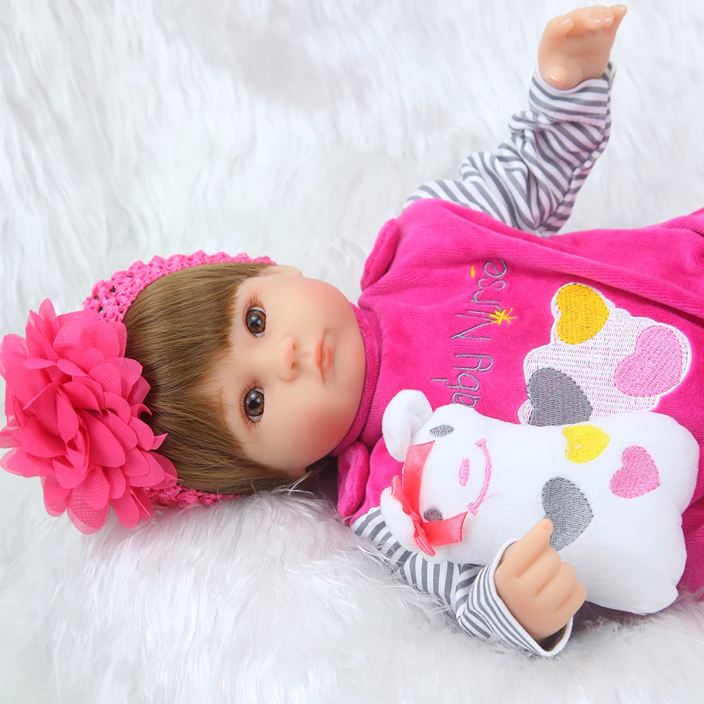 Forrsdor 40cm Lovely doll simulation soft rubber environmental lifelike baby girl play toys Best-selling Europe and America | Игрушки и