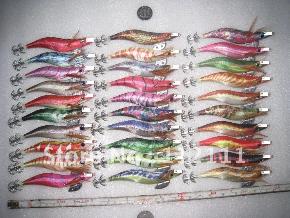20 шт. рыболовные приманки squid джиг 3.5 # (много цветов смешанный)|squid jigs|lure jigfishing lure |