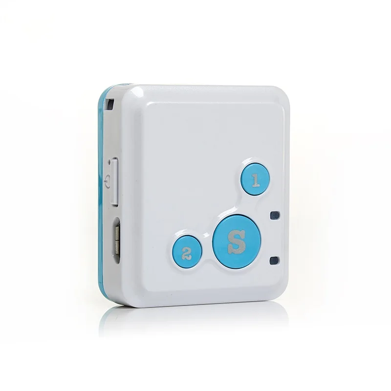 Мини Персональный детский GSM GPRS gps трекер RF-V16 SOS коммуникатор 7 дней в режиме ожидания голосовой мониторинг пожизненное Бесплатное отслеживание - Цвет: Blue No Box