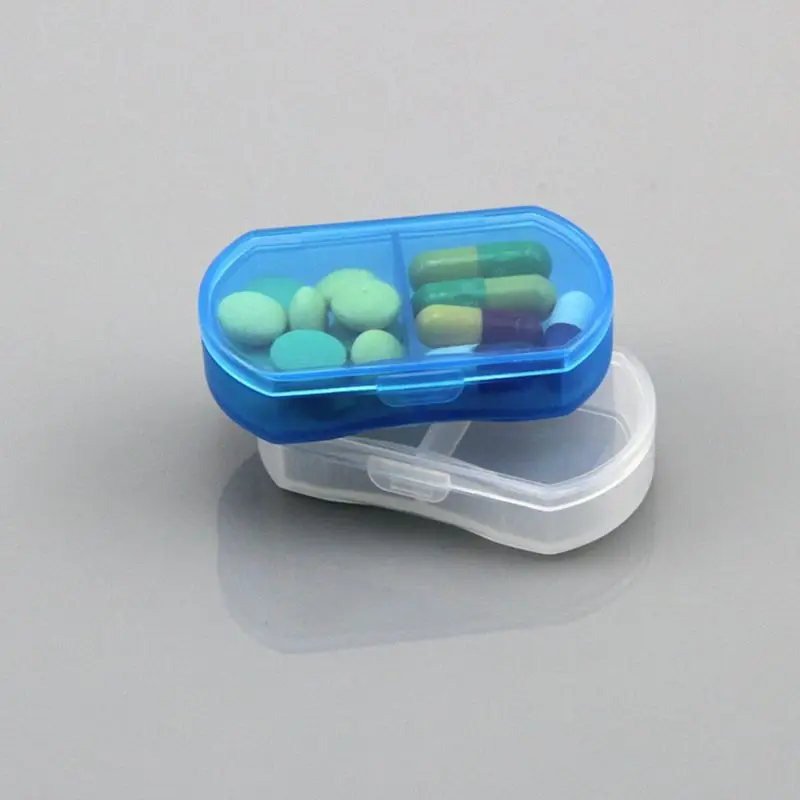 Контейнер Laiwen с 2 отделениями для хранения витаминов и лекарств|pill case|drug pill boxdrug