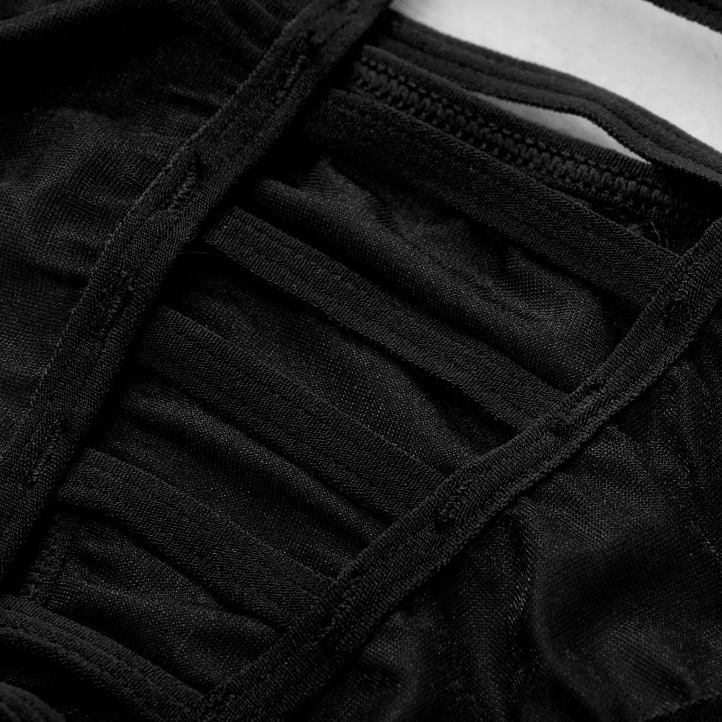 Трусы брифы мужские кружевные нейлоновое нижнее белье пикантное черное 19Fer25