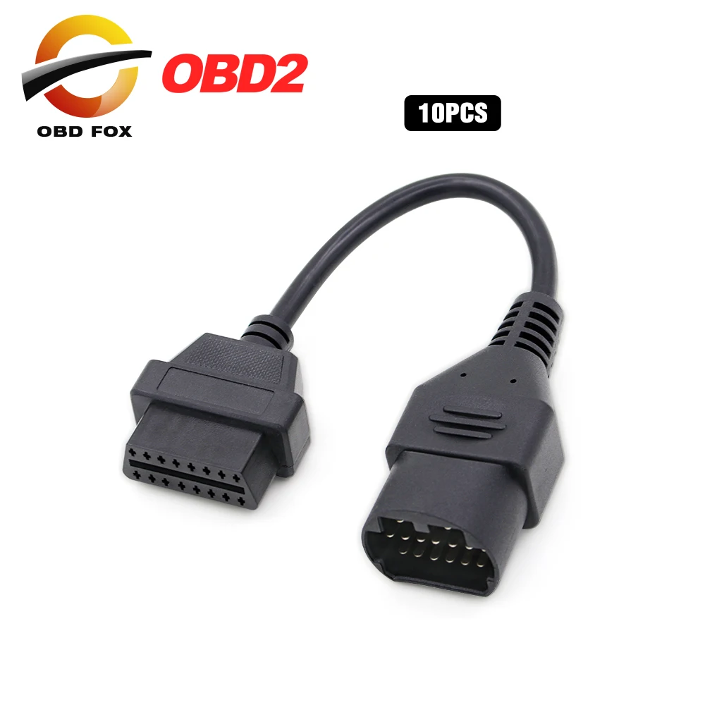 10 шт./лот для MAZDA 17 Pin 17Pin мужской to OBD OBD2 OBDII DLC 16 16Pin женский автомобильный