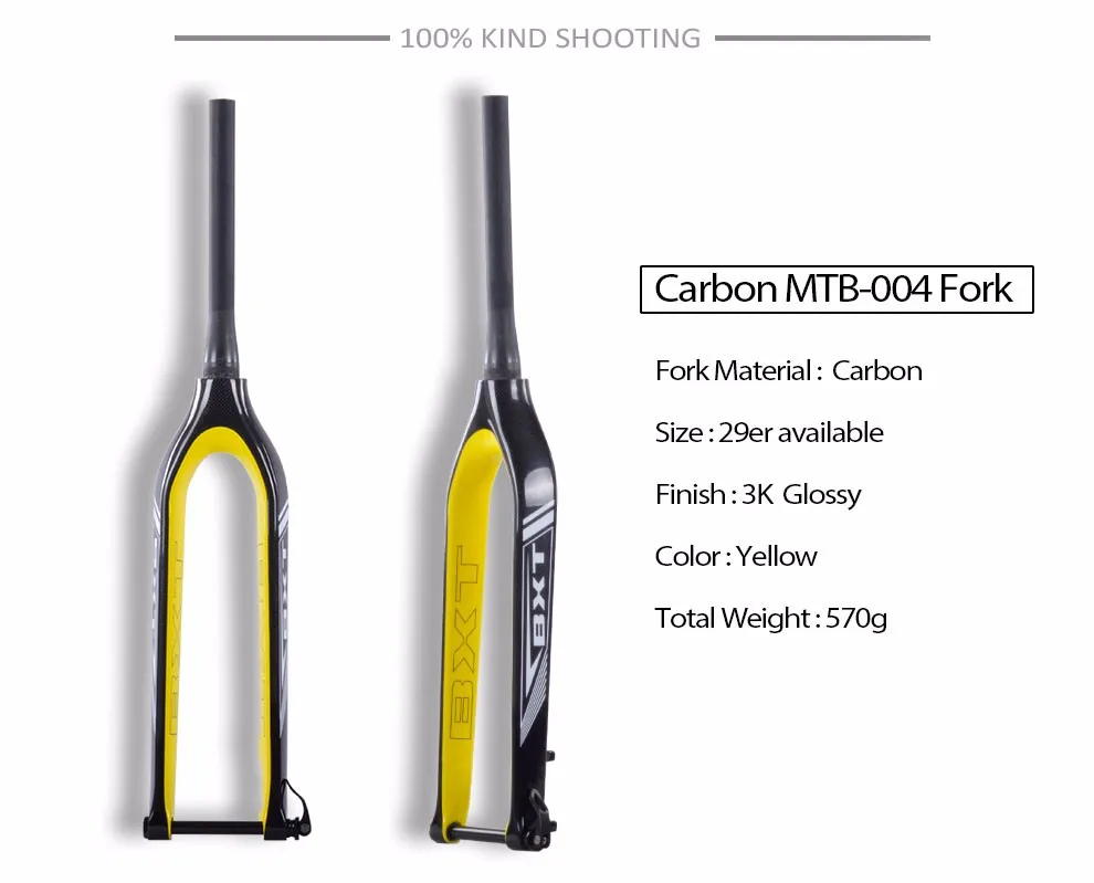MTB углеродная вилка 29er BXT Горные DH Велосипедная вилка Bicicletas жесткая передняя вилка для горного велосипеда коническая Велосипедная вилка 15 мм