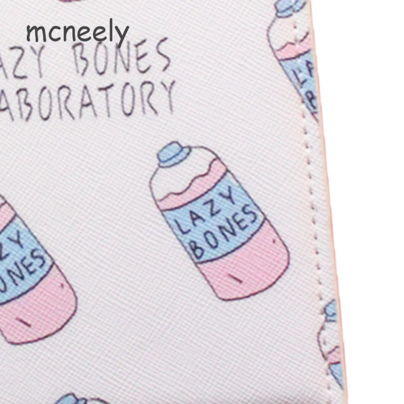 Mcneely lazy bones лабораторная Обложка для паспорта для мужчин и женщин белая модная Обложка для паспорта из искусственной кожи Дорожный Чехол для ID карт
