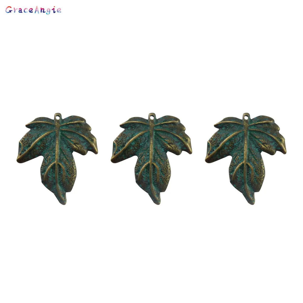 Подвеска GraceAngie из цинкового сплава в Форме Кленового Листа 5 шт.|pendants crafts|antique bronze