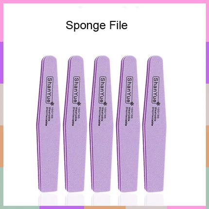 diamond file-5pcs 5 шт нейл-арта, набор для нейл-Полировщики для ногтей шлифовальный блок буферный Набор для маникюра, в который входят 5 шт./компл. нейл-арта, набор для нейл-буфера наждачная бумага Тонкий комплект - Цвет: diamond file-5pcs