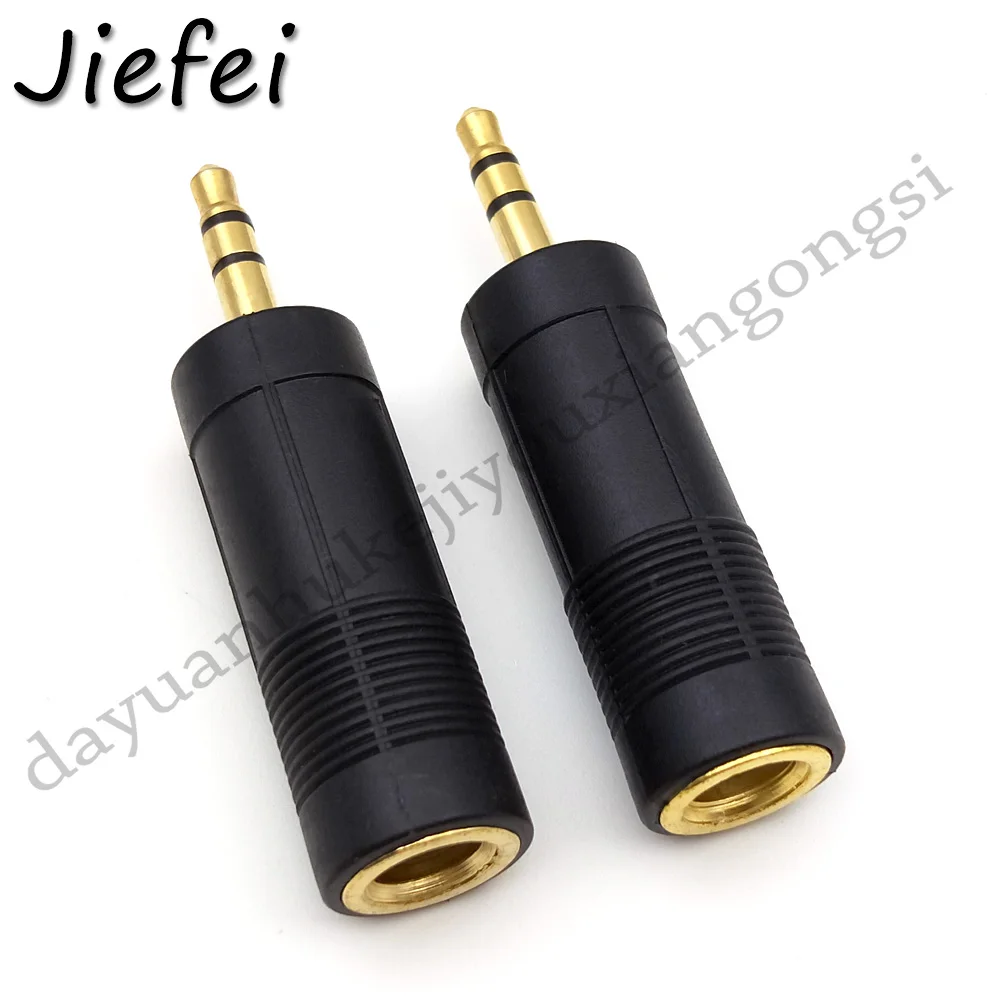 

10PCS gold 1/8 " 3.5 mm Stereo Male Jack Plug to 1/4" 6.3 mm TRS Converter Audio Adapter Microphone Connector