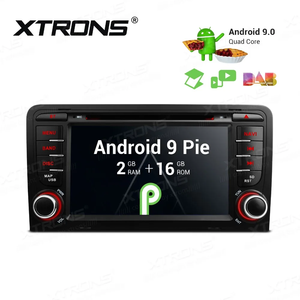 XTRONS 7 &quotAndroid 9 0 автомобильный dvd плеер для Audi A3 8P 2003 2004 2005 2006 2007 2008 2009 2012 S3/RS3 Sportback