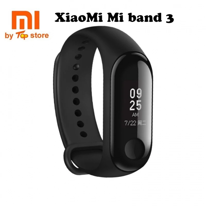 Xiaomi mi Band 3 Xio mi фитнес-браслет 3 Xao mi смарт-кольцо Smartband M3 подходит для здоровья браслет mi Bend 3 с функцией NFC - Цвет: black
