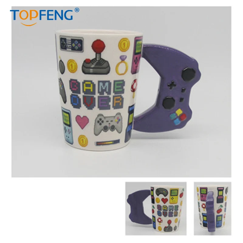 TopFeng игра над кофе кружка 3D игровой контроллер ручка керамическая чашка молочный