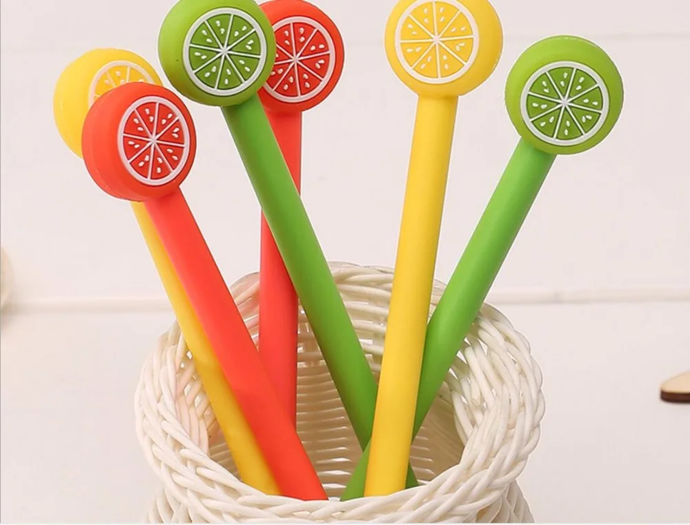 Корейская ручка с грейпфрутом и лимоном кавайная игловая Студенческая