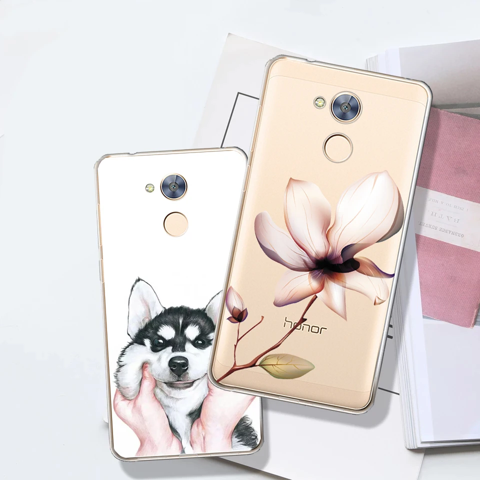 Cute Cat Dog Rose Love Heart Case For Huawei Honor 6A 6 A Cover Transparent Flower Owl Phone |