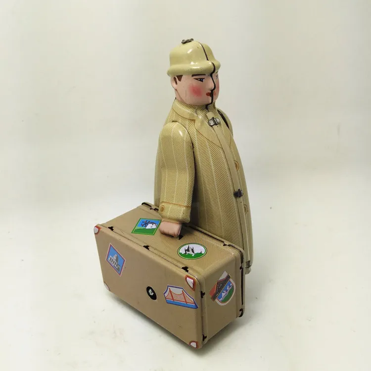 Оловянная игрушка винтажная модель чемодана для путешествий классическая детей