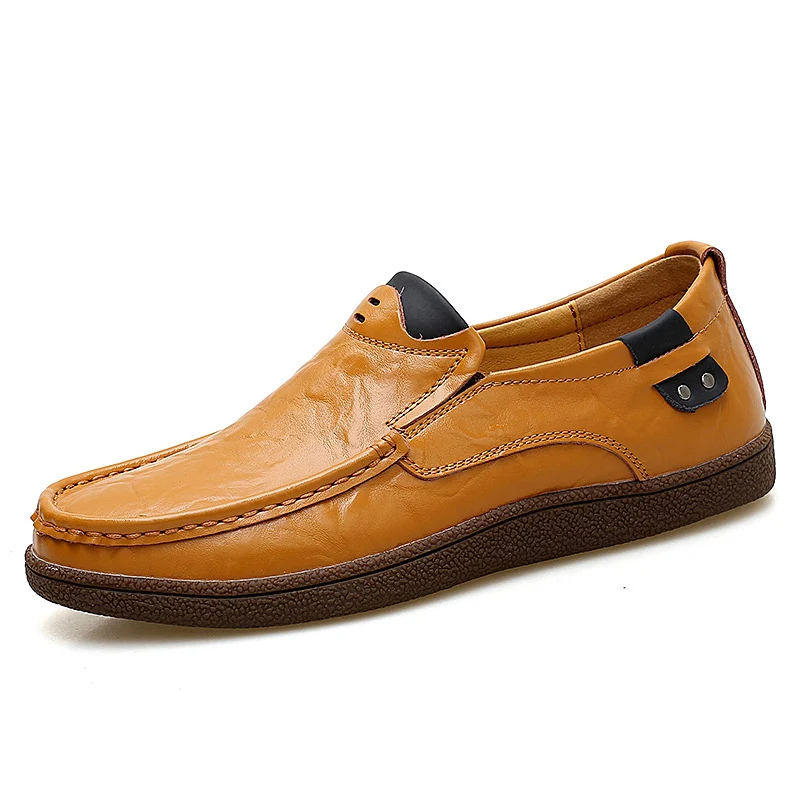 2019 New Men Loafers Luxury Brand Shoes Fashion Casual Male Lace Leather Designer Flat | Обувь