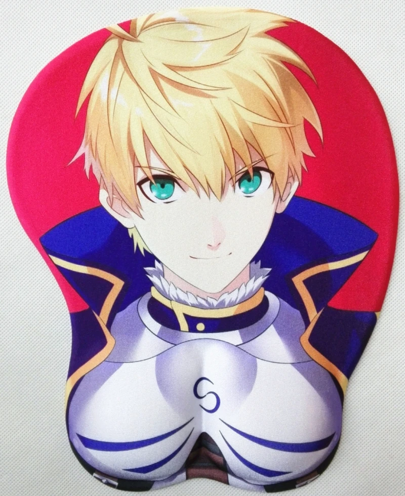 

2019 new version Japanese anime silicone 3d mouse pad Lycra fabric wristbands Cartoon Creative sexy mouse pad Chest mouse pad