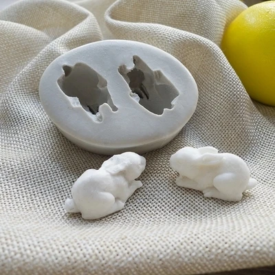 Силиконовые формы для мыла в виде кролика форма глины шоколадных конфет свечи