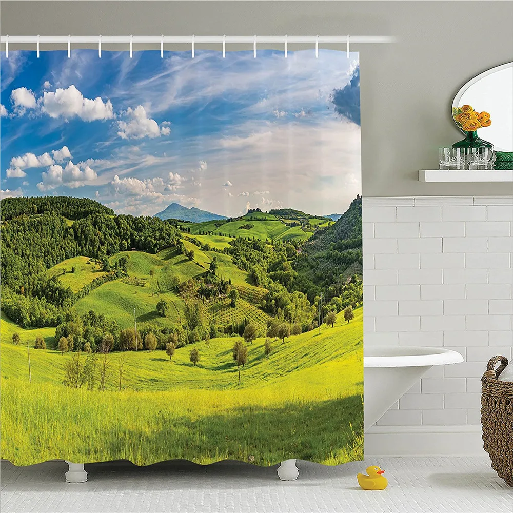 Украшения для комнаты душевая занавеска в комплекте Тоскана Италия Солнечный