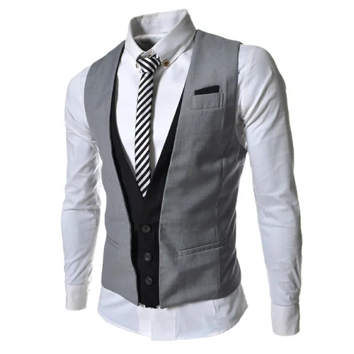 Блейзер Для мужчин 2017 мода костюм жилет брендовая мужская более Сращивание