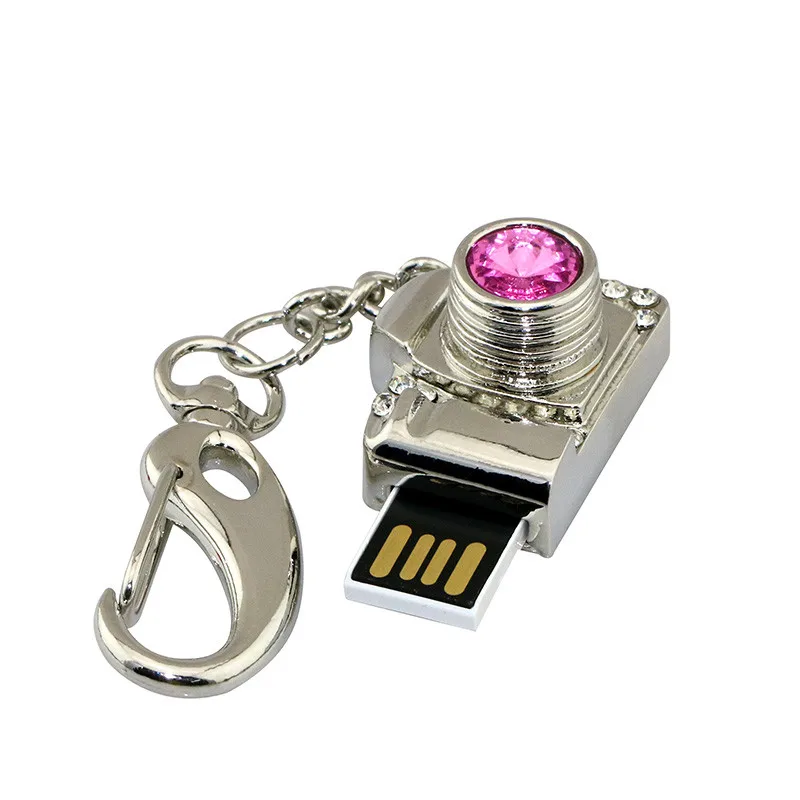 Кристальный брелок, USB флеш-накопитель, 128 ГБ, металлическая камера, ручка-накопитель, 4 ГБ, 8 ГБ, 16 ГБ, 32 ГБ, 64 ГБ, флешка, карта памяти, USB 2,0, U диск