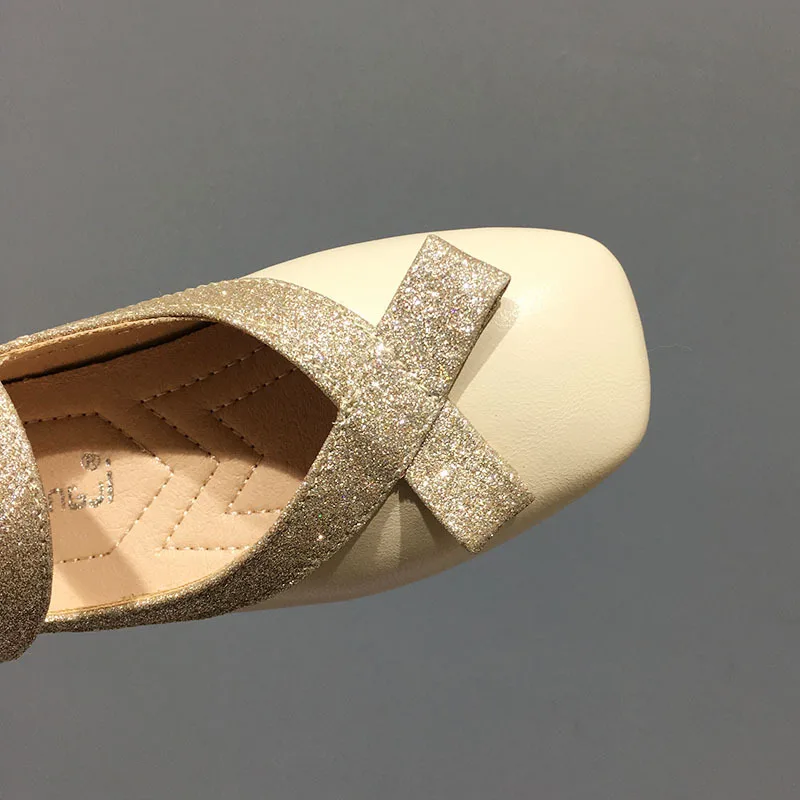 2019 г. Весенняя кожаная обувь для маленьких девочек неглубокие танцевальные туфли