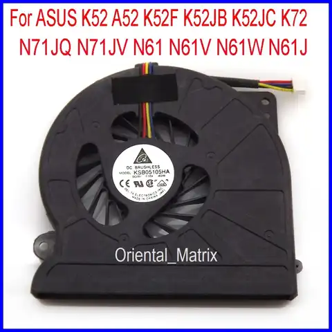 Оригинальный Новый KSB05105HA 4G99 для ASUS K52 A52 K52F K52JB K52JC K72 N71JQ N71JV N61 N61V N61W N61J Вентилятор охлаждения процессора ноутбука