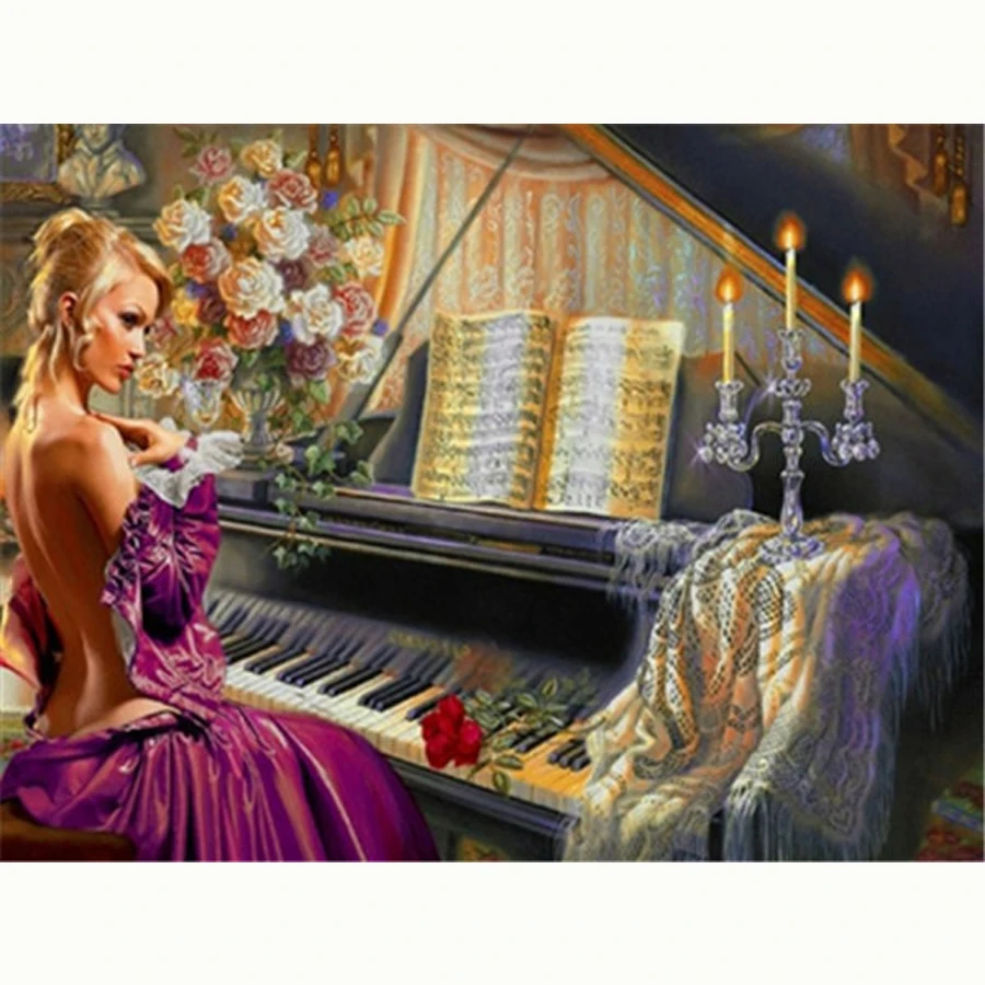 

new 3D DIY Diamond painting Diamond embroidery Cross stitch Sexy musicians Mosaic picture Home decoration painting