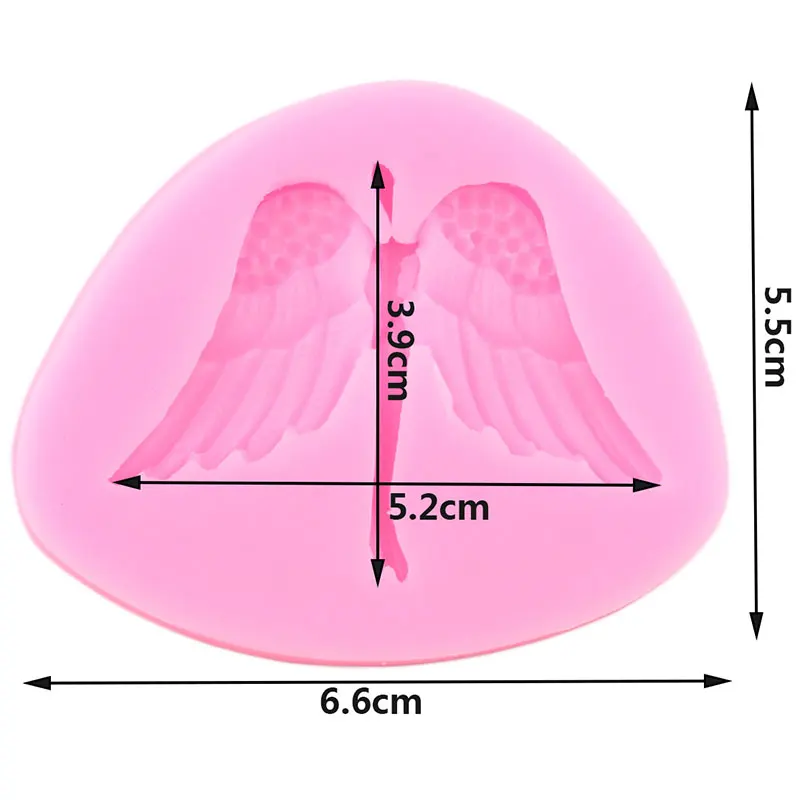 3D Angel Wings Silicone Molds DIY Baking Cupcake Topper Fondant Cake Decorating Tools Fimo Clay Candy Chocolate Gumpaste Moulds