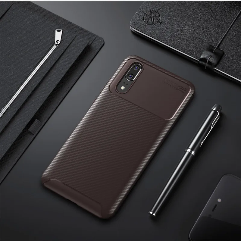 Для Huawei P20 Plus dillon guan роскошный мягкий силиконовый чехол из углеродного волокна TPU