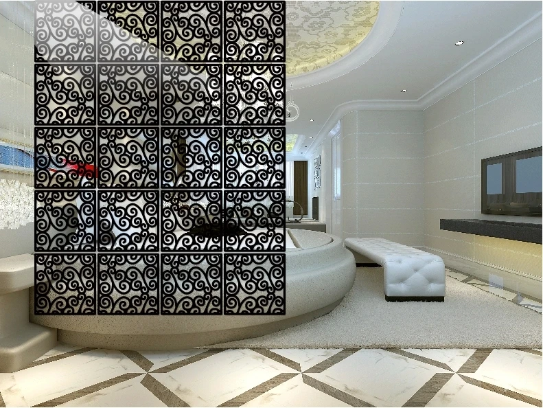 4 шт./лот оргстекло резные панели подвесной экран модная Гостиная полые подвесные