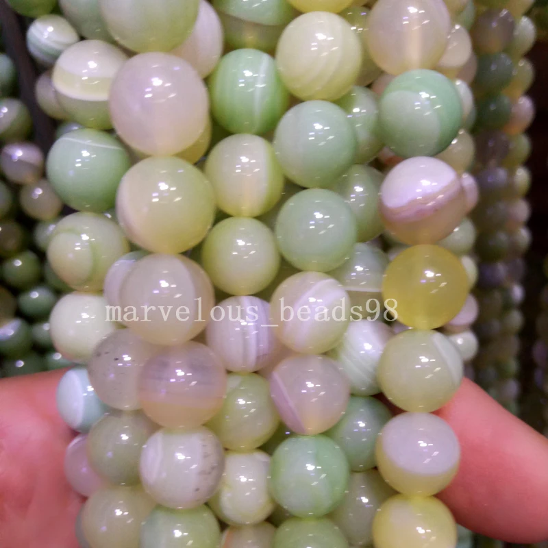 Бесплатная доставка красивые ювелирные изделия 8 мм яблока зеленые полосы из сердолика круглые художественные женские и мужские прокладки свободные бусины G7393